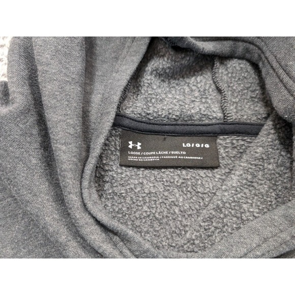 Under Armour Sweatshirt Women Large Gray Hoodie Athleisure Lounge Crop Outdoor - Picture 2 of 6
